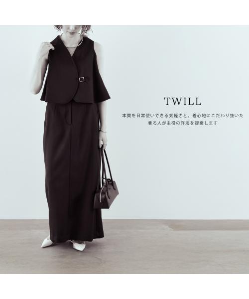 ツウィル TWILL TWILL ロングスカート TW24235 ストレート （ブラック） ブラック