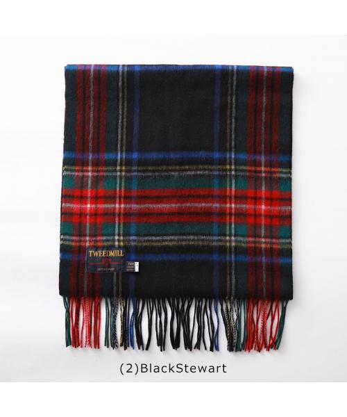ツイードミル TWEEDMILL TWEED MILL マフラー Lambswoo Knes Rug ウール 中判ストール （(2)Black-Stewart） (2)Black-Stewart