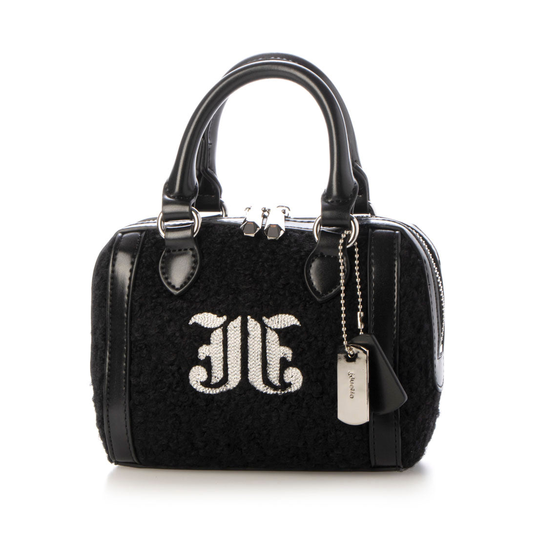 Ungrid JJ Embroidery Fluffy Micro Mini Boston Bag