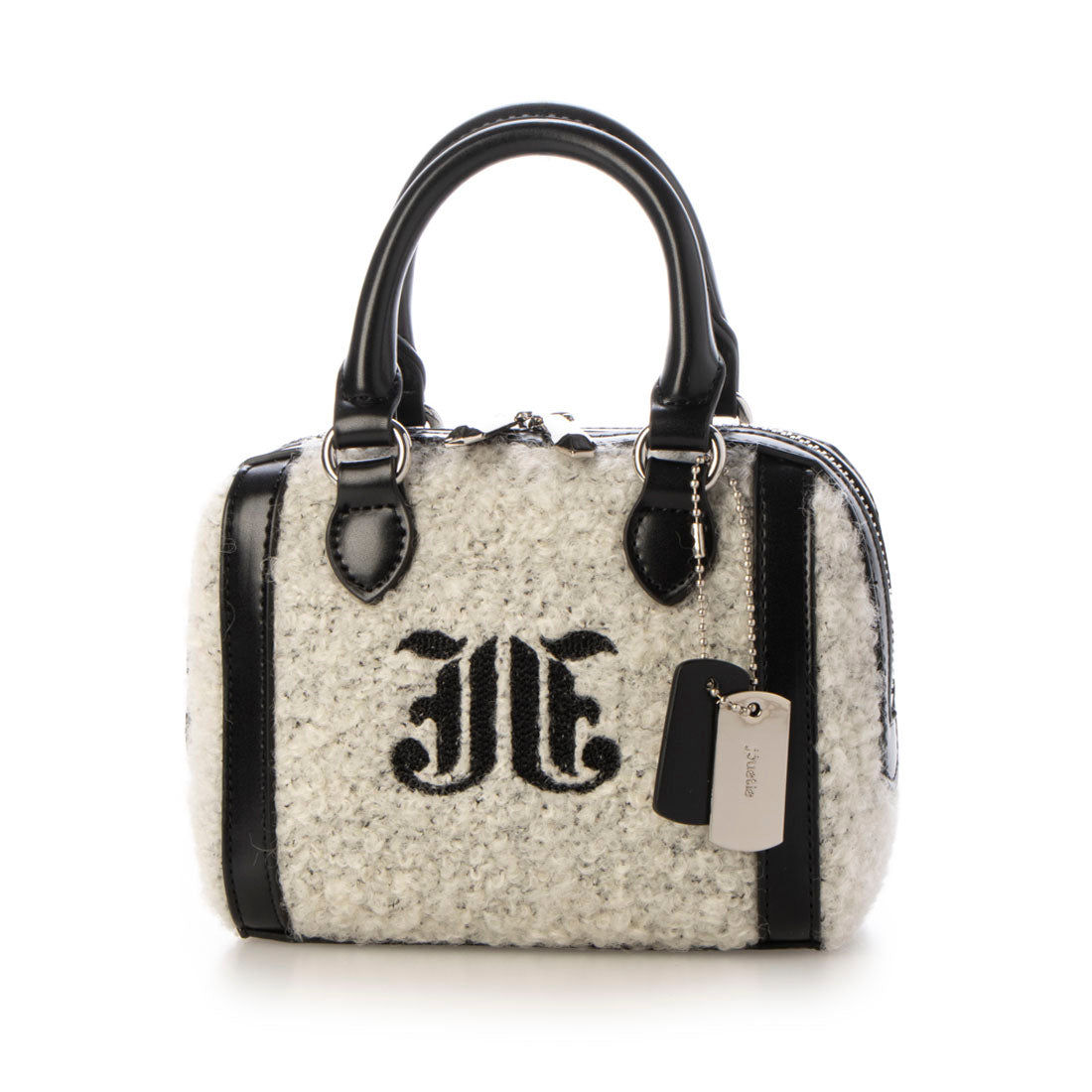 Ungrid JJ Embroidery Fluffy Micro Mini Boston Bag