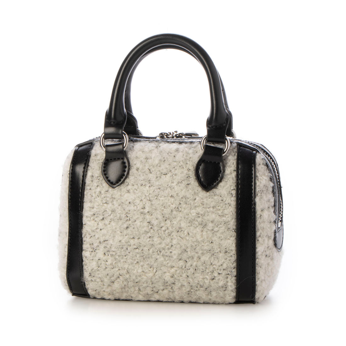 Ungrid JJ Embroidery Fluffy Micro Mini Boston Bag