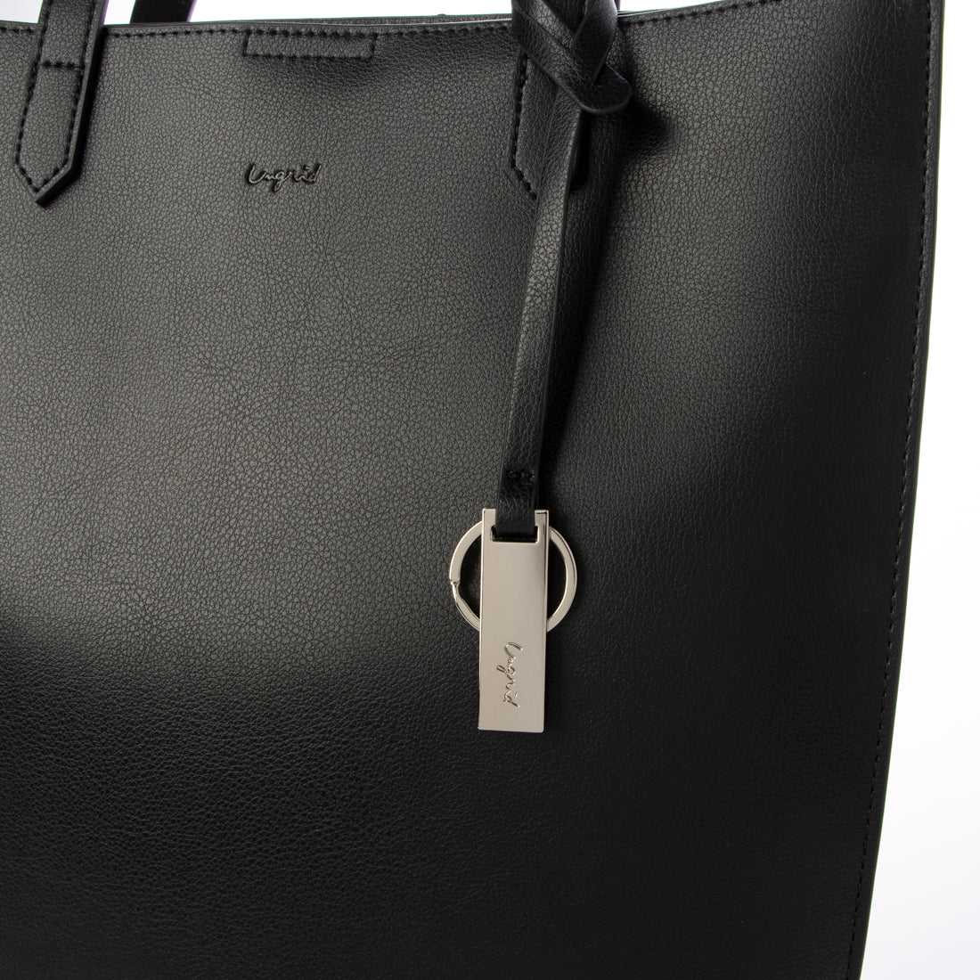 アングリッド Ungrid キーチャーム付 軽量 両アオリポケットA4トートバッグ （BLK） BLK