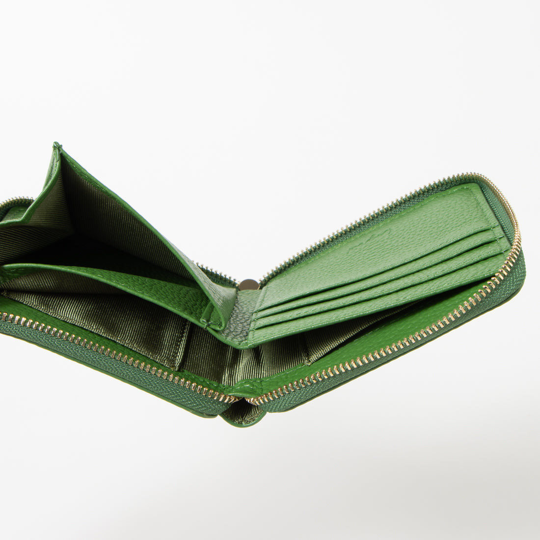 Ungrid Cowhide Round Two-Fold Mini Wallet