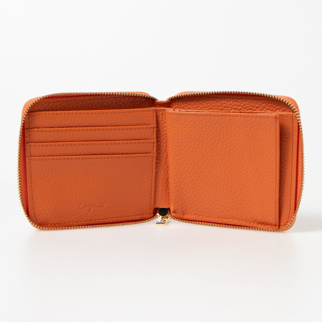 Ungrid Cowhide Round Two-Fold Mini Wallet