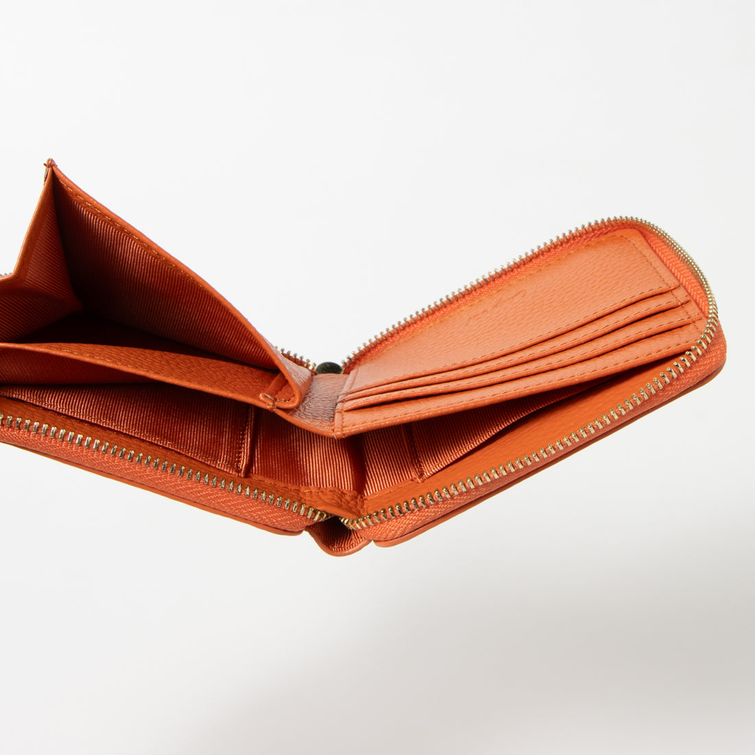 Ungrid Cowhide Round Two-Fold Mini Wallet