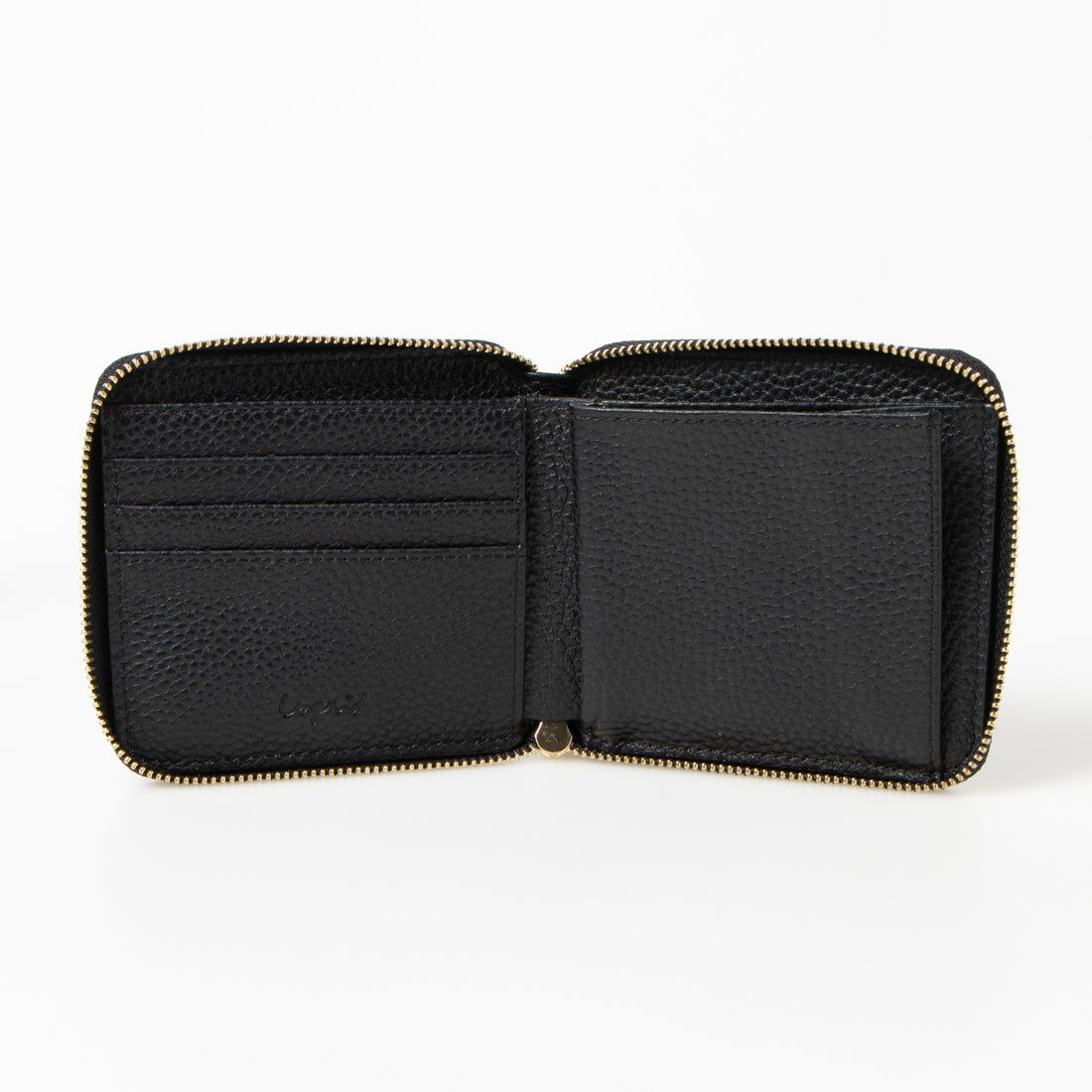 Ungrid Cowhide Round Two-Fold Mini Wallet