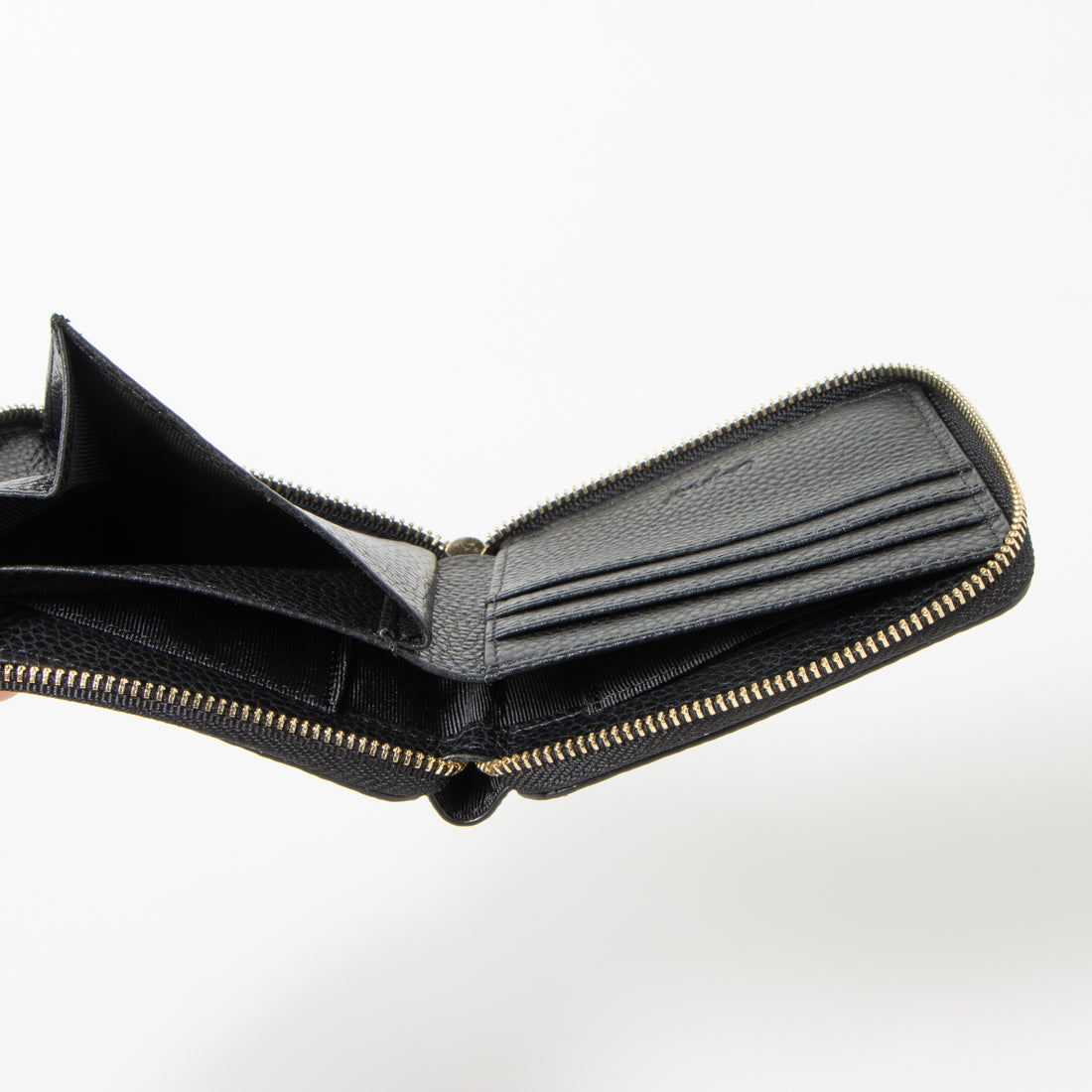 Ungrid Cowhide Round Two-Fold Mini Wallet