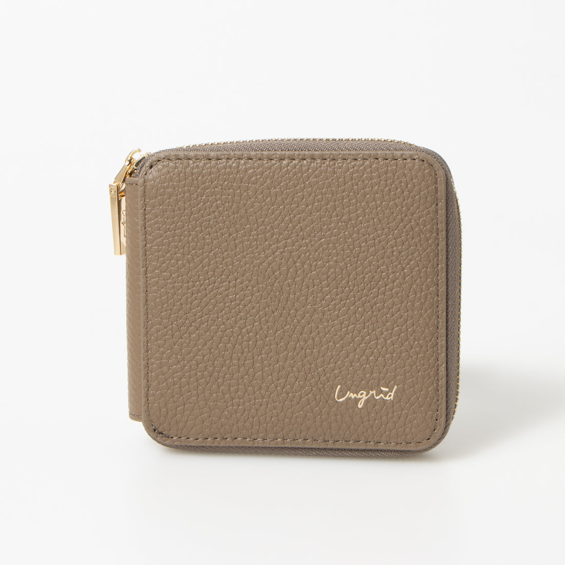 Ungrid Cowhide Round Two-Fold Mini Wallet