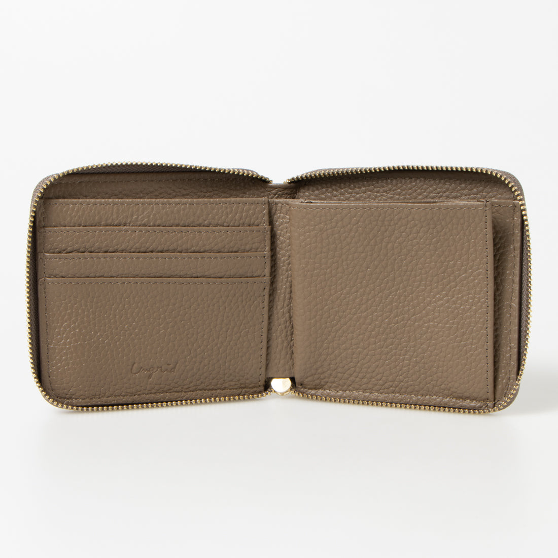 Ungrid Cowhide Round Two-Fold Mini Wallet