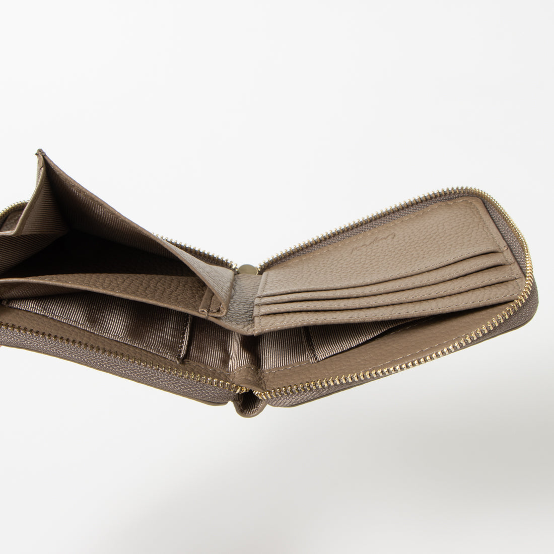 Ungrid Cowhide Round Two-Fold Mini Wallet