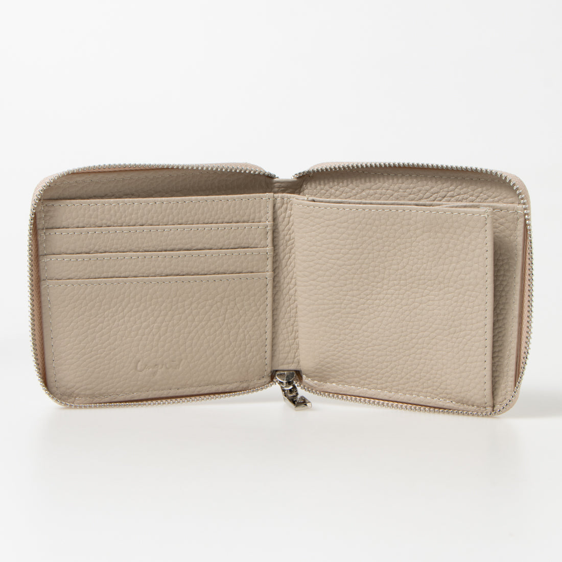 Ungrid Cowhide Round Two-Fold Mini Wallet