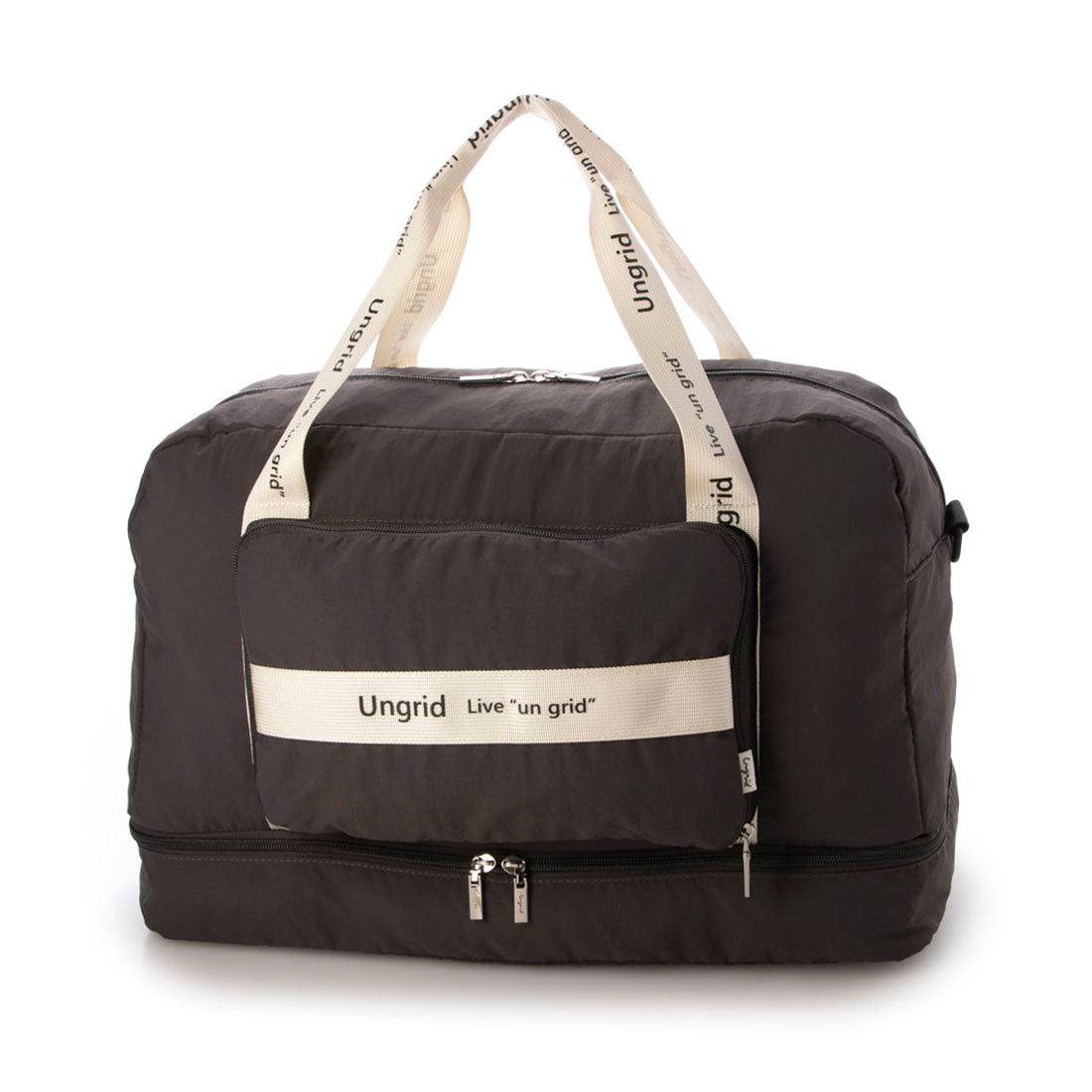 アングリッド Ungrid 7ポケット多機能ラージボストンバッグ （GRY/IVO） GRY/IVO