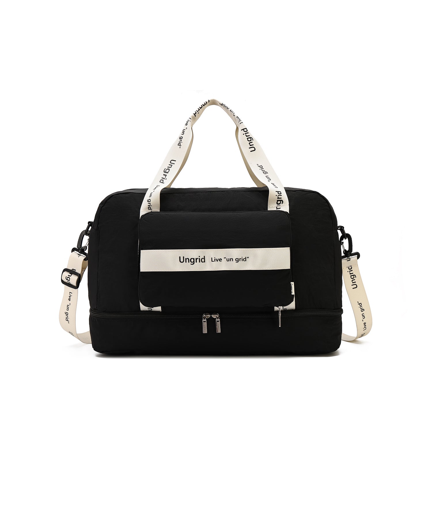 アングリッド Ungrid 7ポケット多機能ラージボストンバッグ （BLK/IVO） BLK/IVO