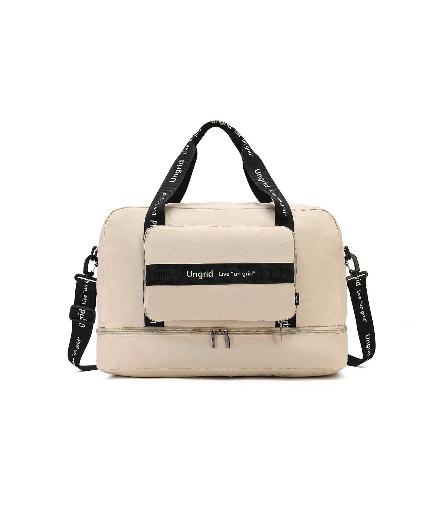 アングリッド Ungrid 7ポケット多機能ラージボストンバッグ （IVO/BLK） IVO/BLK