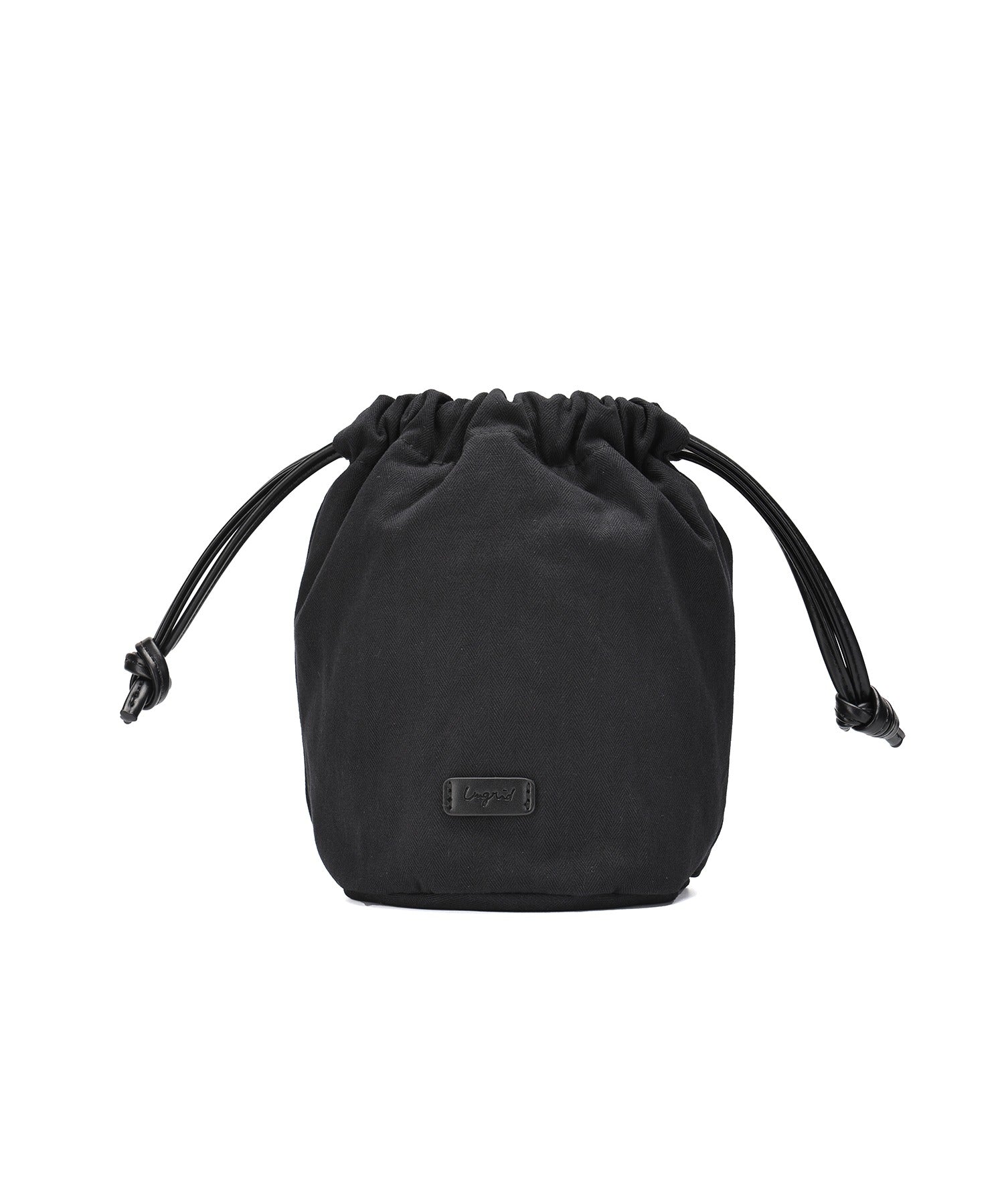 アングリッド Ungrid 型押し 巾着付きバケツショルダーバッグ BLK