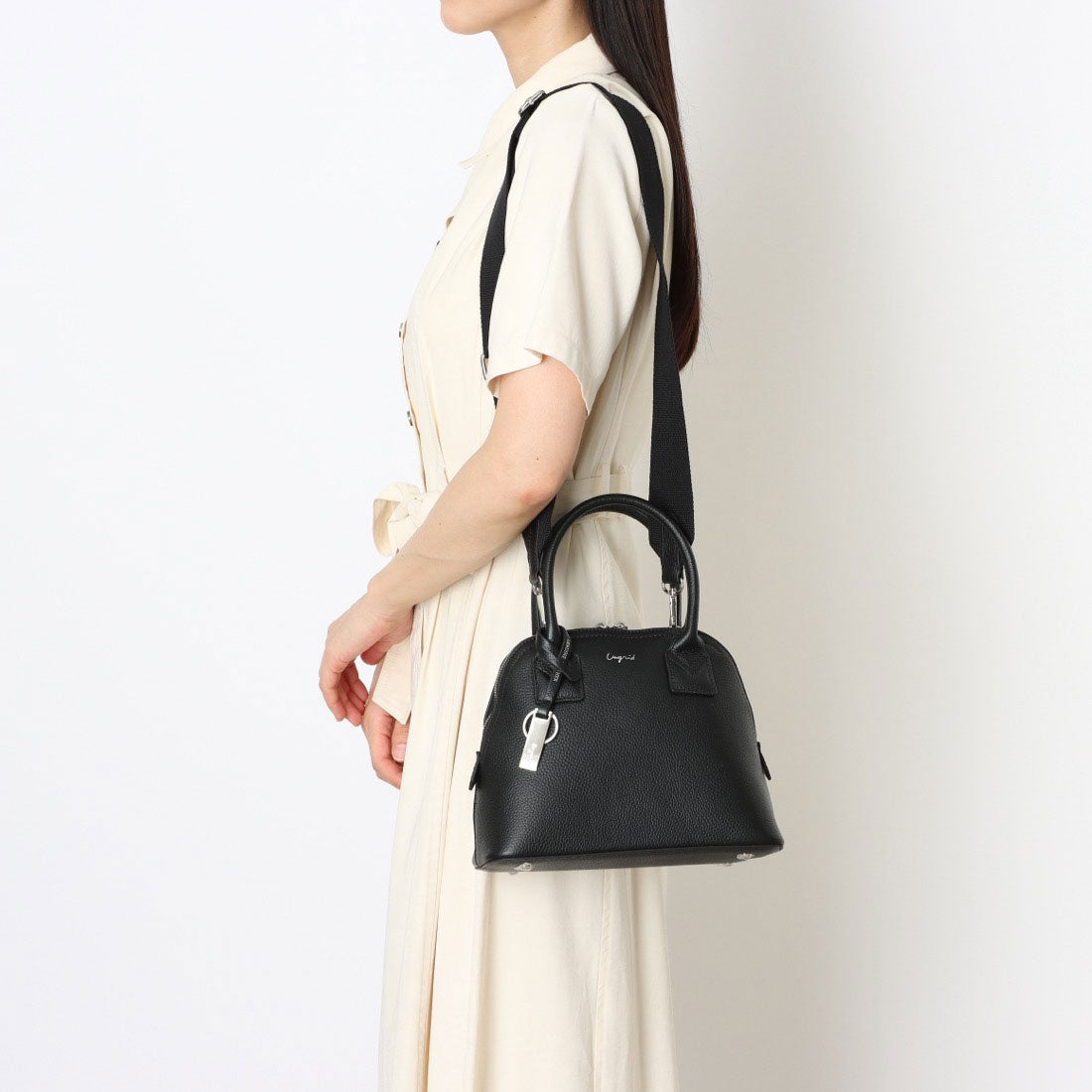 アングリッド Ungrid 牛革 ミニボストンバッグ BGRY