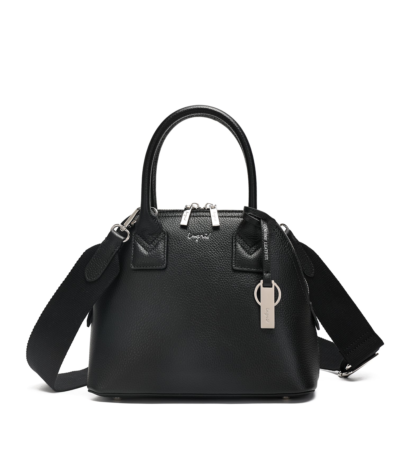 アングリッド Ungrid 牛革 ミニボストンバッグ BLK