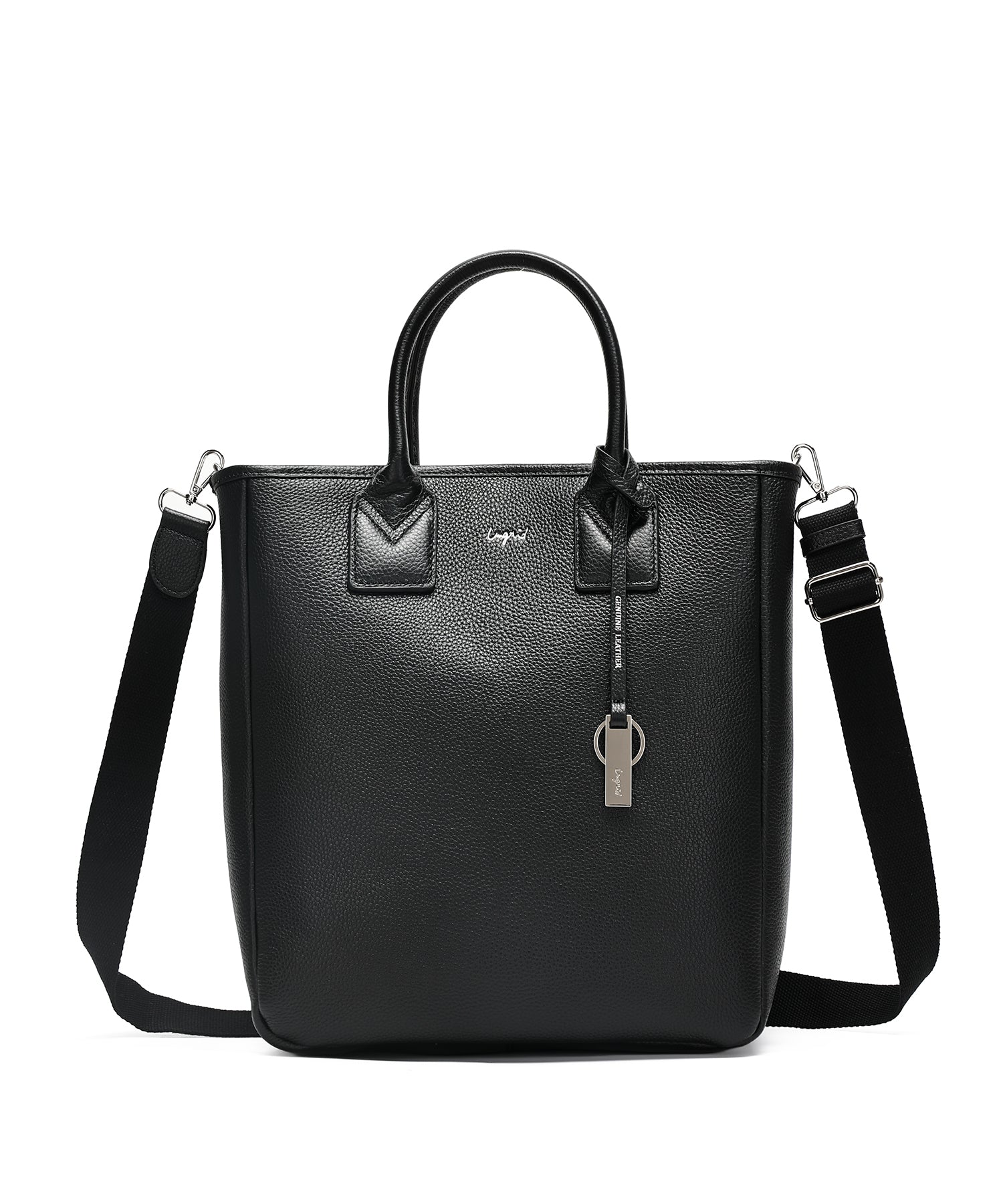 アングリッド Ungrid 牛革 ラージトートバッグ／A4収納可 BLK