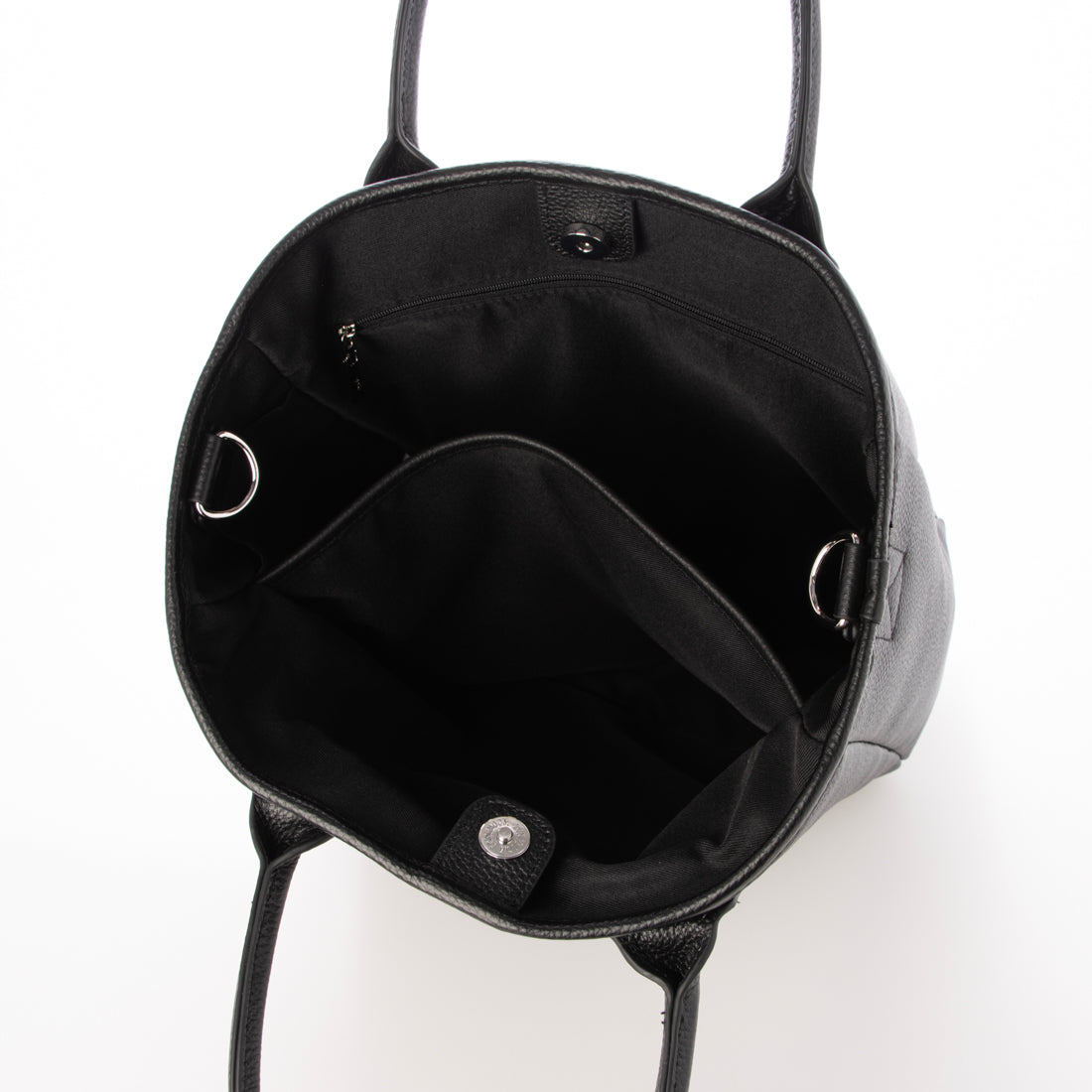アングリッド Ungrid 牛革 ラージトートバッグ／A4収納可 BLK