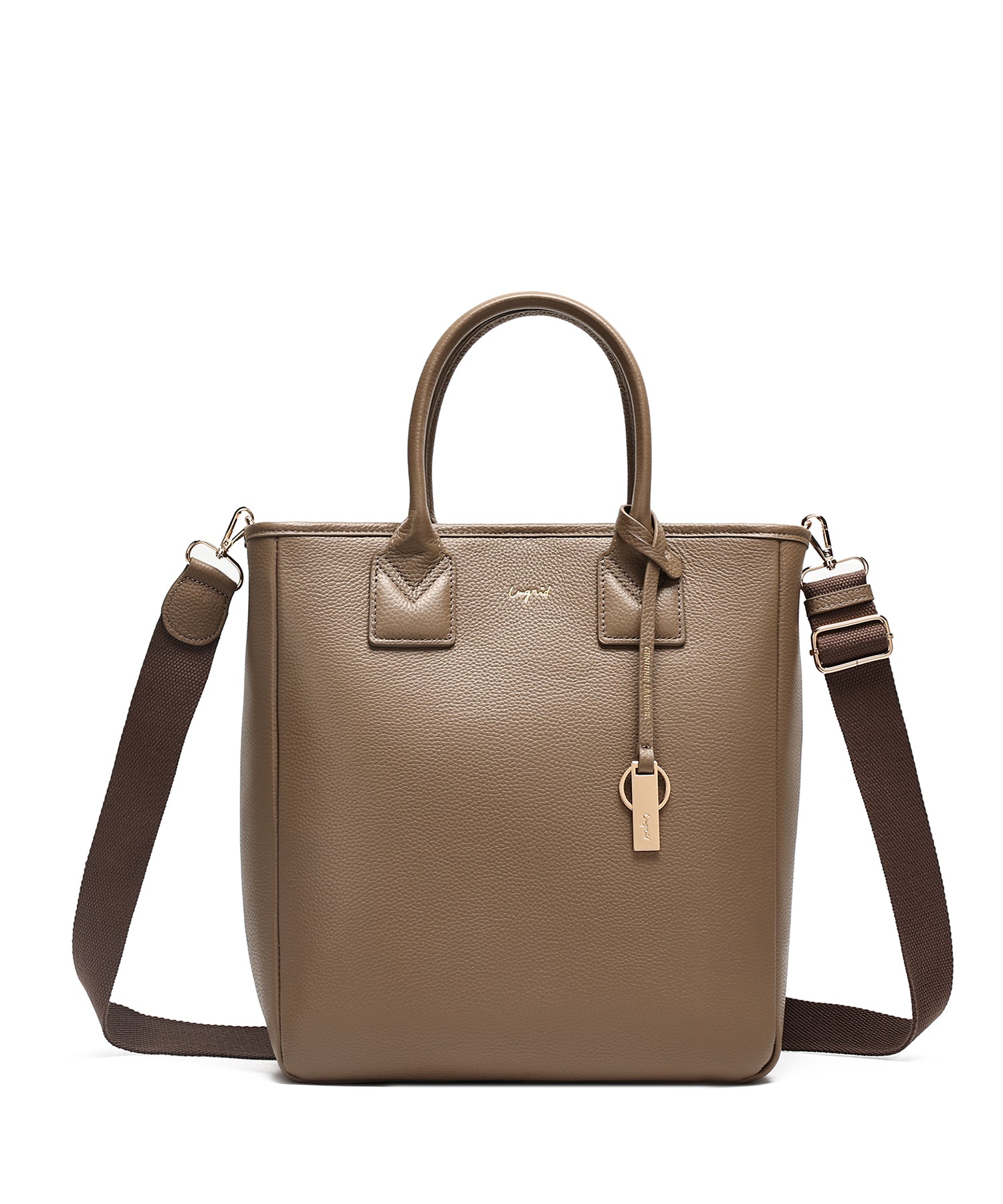 アングリッド Ungrid 牛革 ラージトートバッグ／A4収納可 TAUPE
