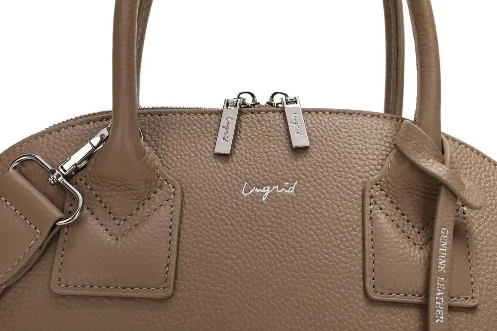 アングリッド Ungrid 牛革 ボストンバッグ／500mlペットボトル収納可 TAUPE