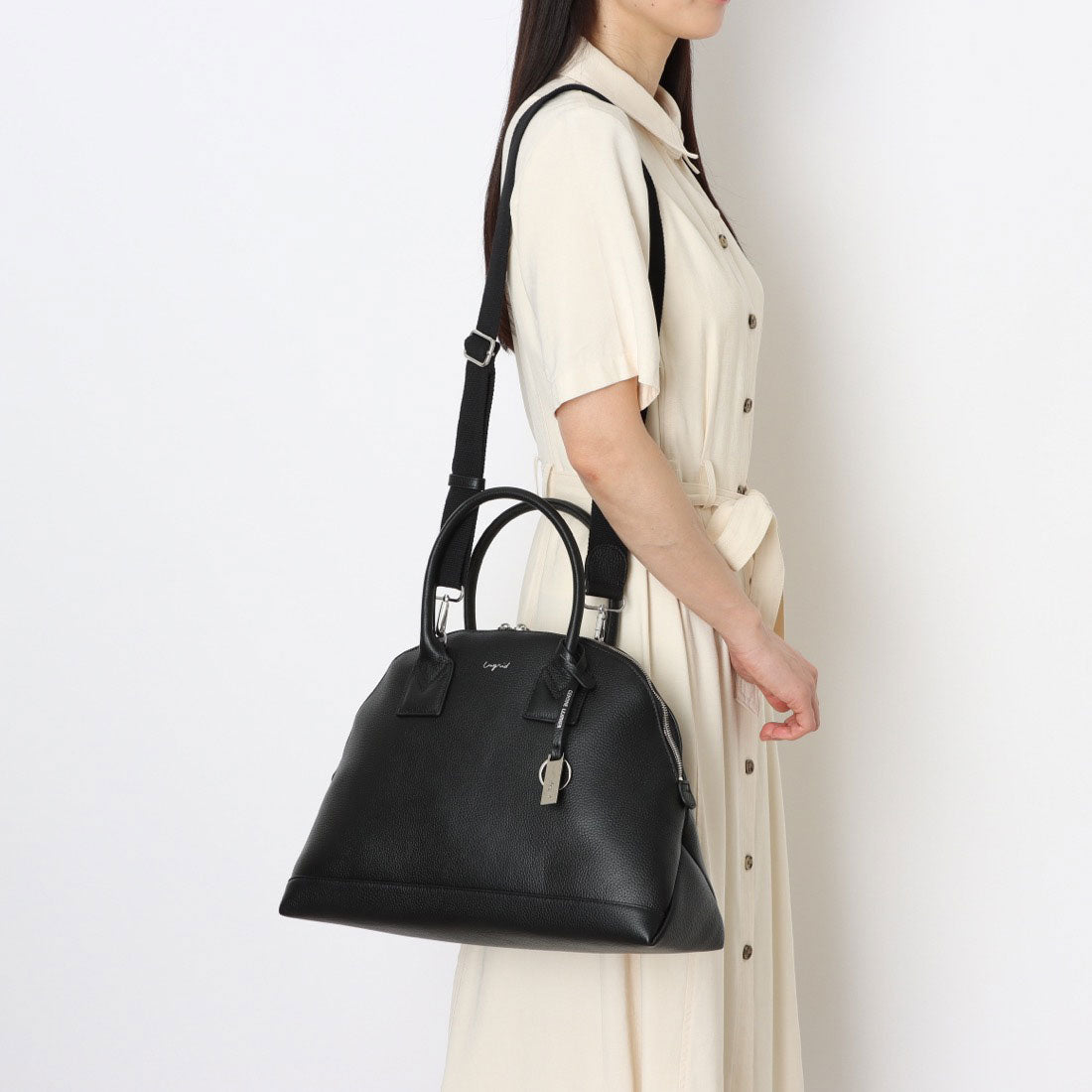アングリッド Ungrid 牛革 ボストンバッグ／500mlペットボトル収納可 TAUPE
