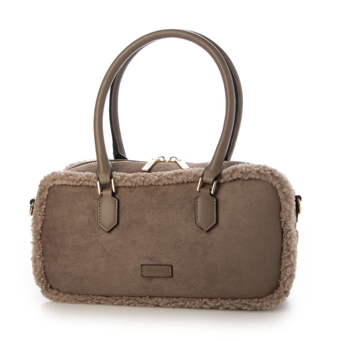 アングリッド Ungrid ムートンタッチ スクエアワイドボストンバッグ GREGE54