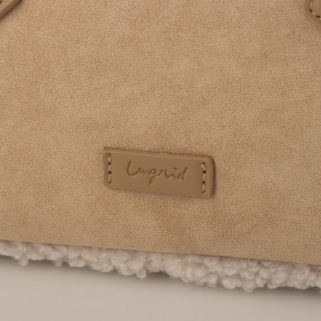 アングリッド Ungrid ムートンタッチ スクエアワイドボストンバッグ GREGE54