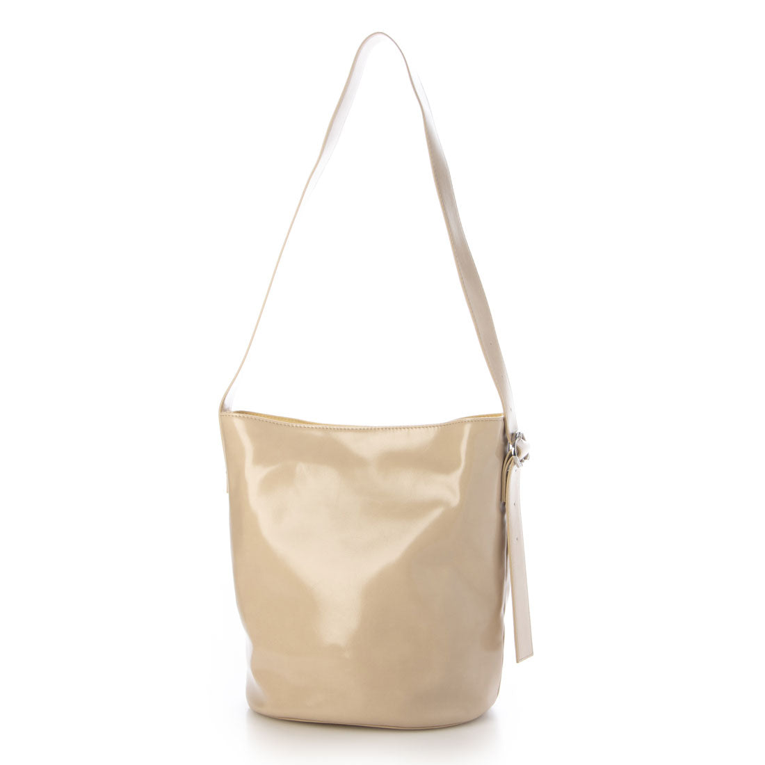 アングリッド Ungrid ポーチチャーム付 バックルベルトバケットバッグ ホワイト