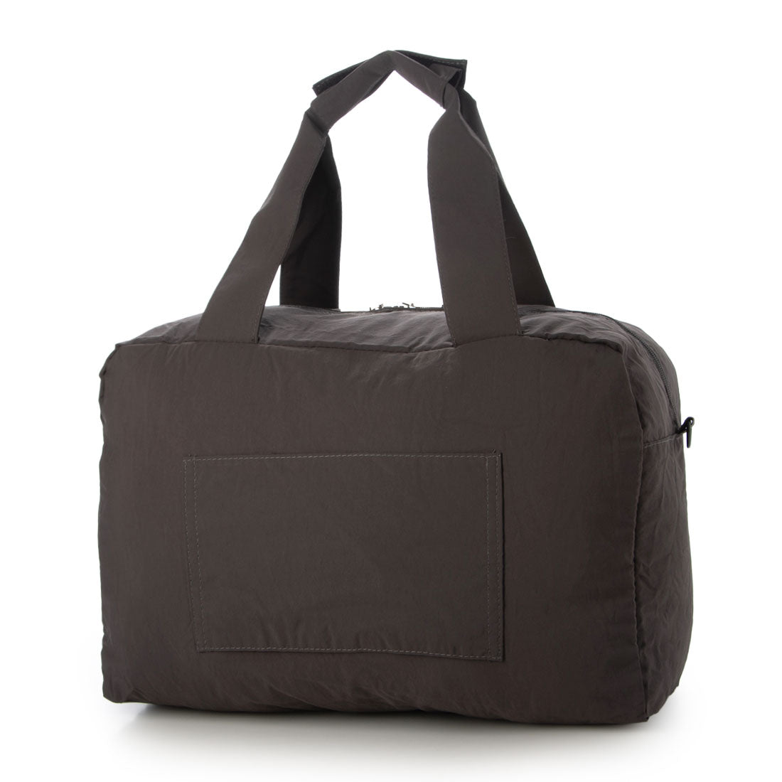 アングリッド Ungrid 撥水軽量ソフトナイロン ロゴテープ折り畳みラージボストンバッグ(33L） （GRY/IVO） GRY/IVO