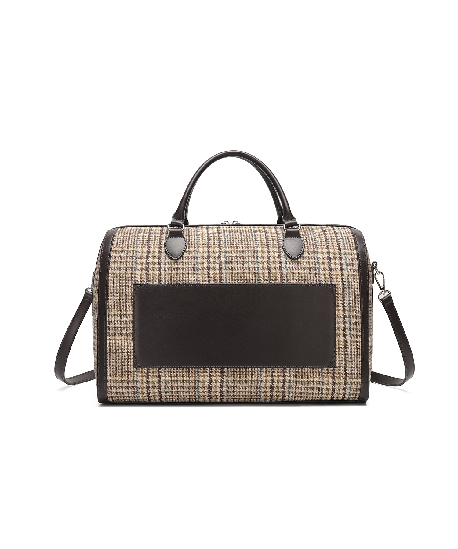 アングリッド Ungrid チェックコンビキャリーオントラベルボストンバッグ ケースチャーム付 BRNCHC