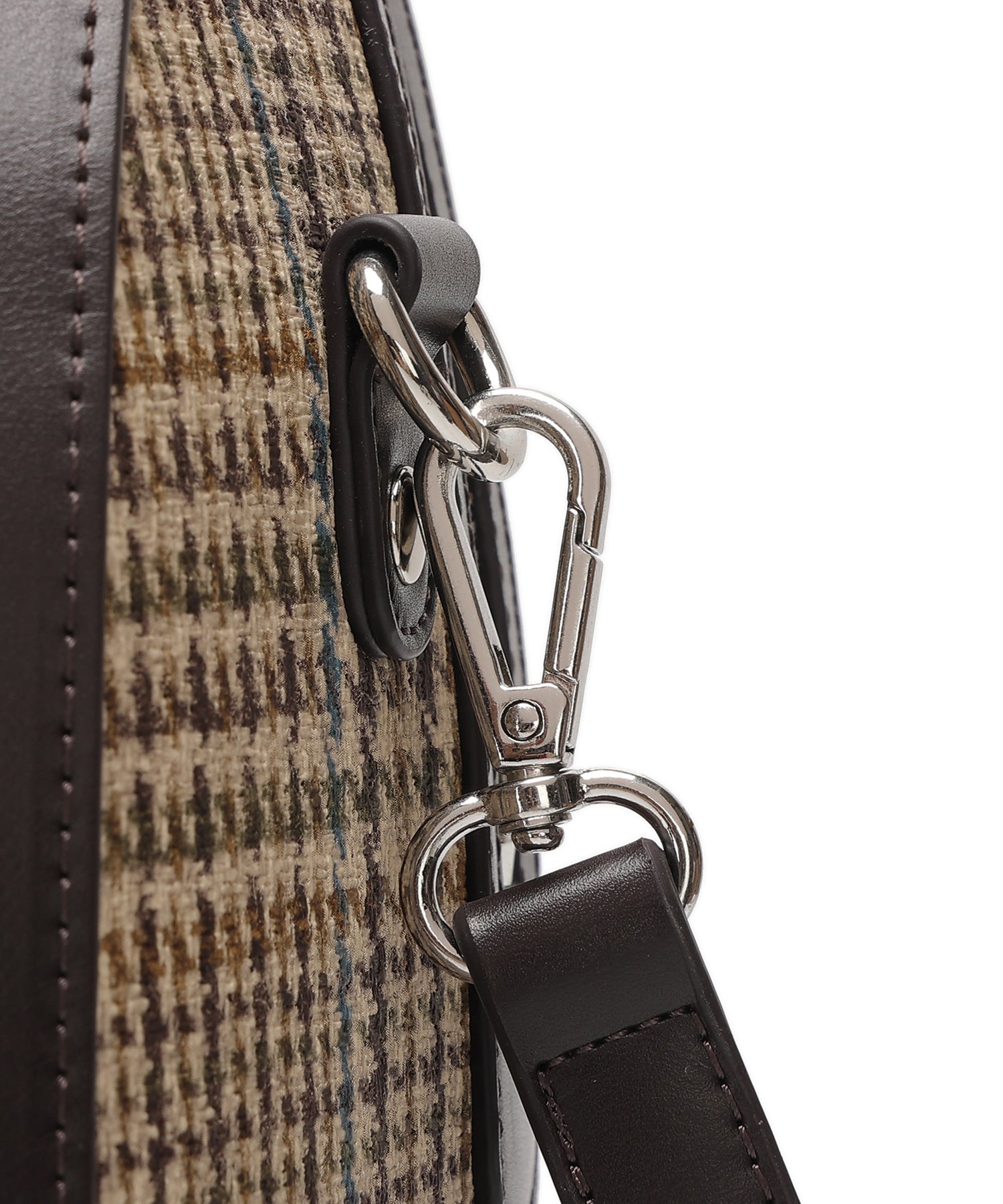 アングリッド Ungrid チェックコンビキャリーオントラベルボストンバッグ ケースチャーム付 BRNCHC