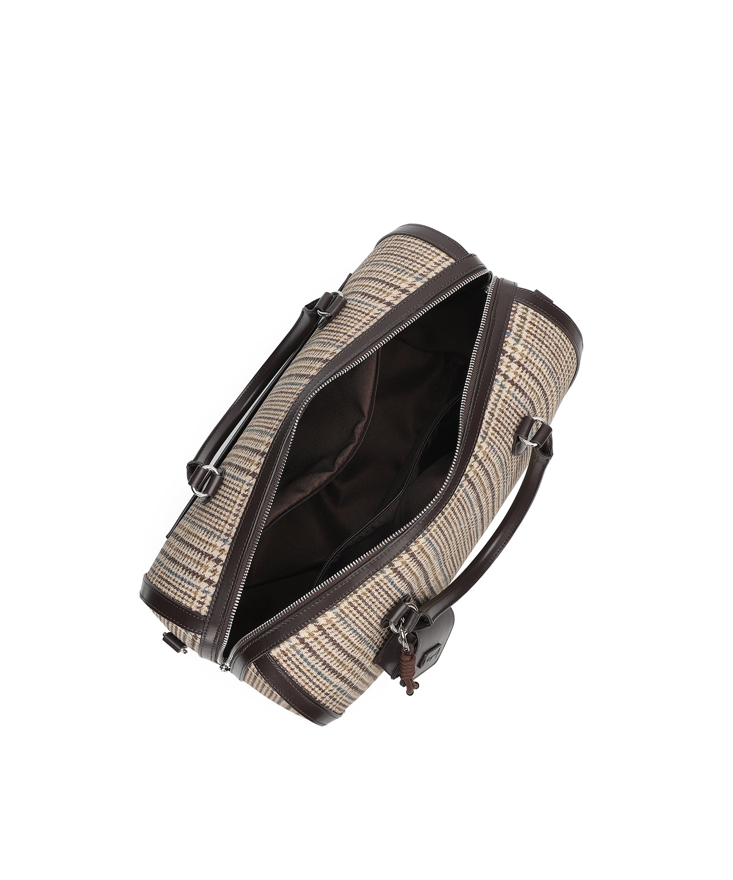 アングリッド Ungrid チェックコンビキャリーオントラベルボストンバッグ ケースチャーム付 BRNCHC