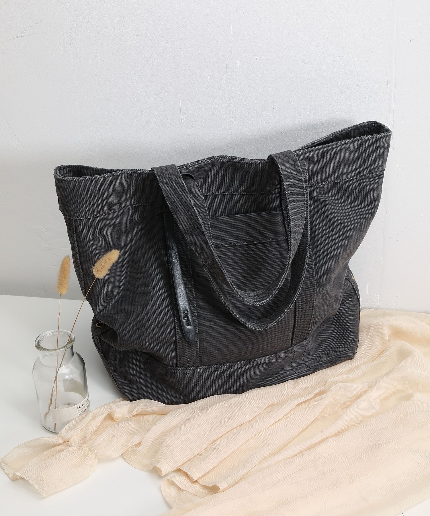 アングリッド Ungrid コットンデニムラージトートバッグ （BLK） BLK