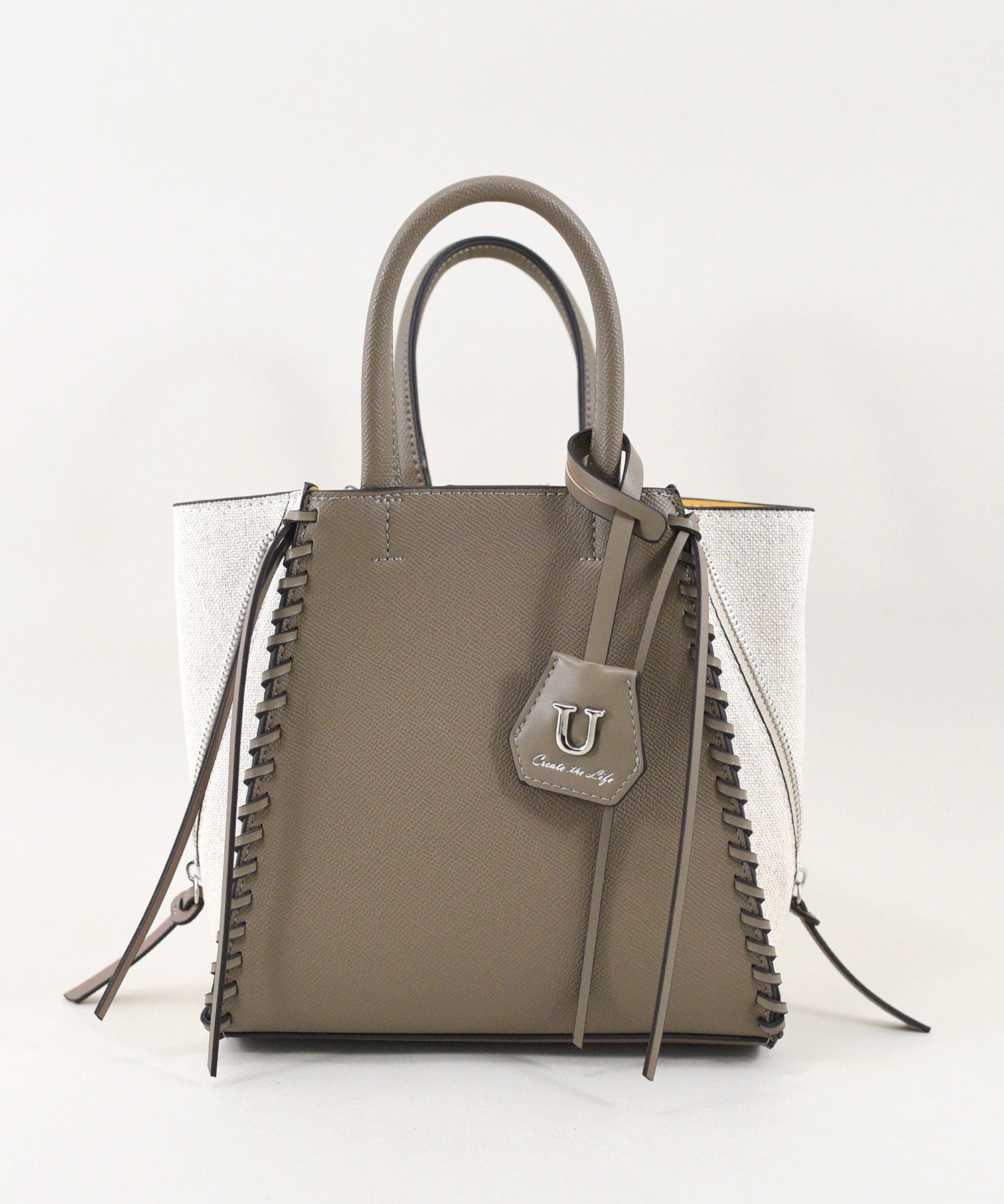 ユー U Point sac【ポワン サック】キャンバスコンビジッパートートバッグ/Sサイズ （トープミックス） トープミックス