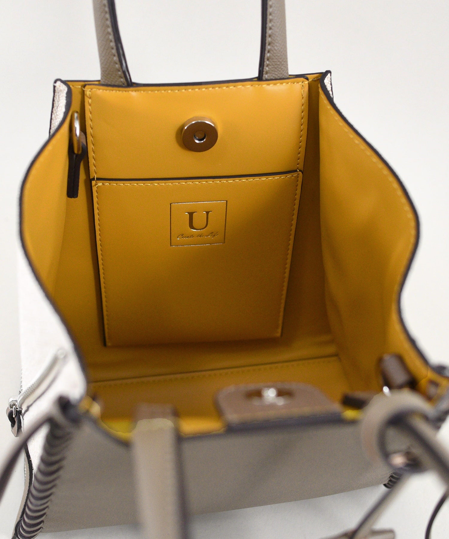 ユー U Point sac【ポワン サック】キャンバスコンビジッパートートバッグ/Sサイズ （トープミックス） トープミックス