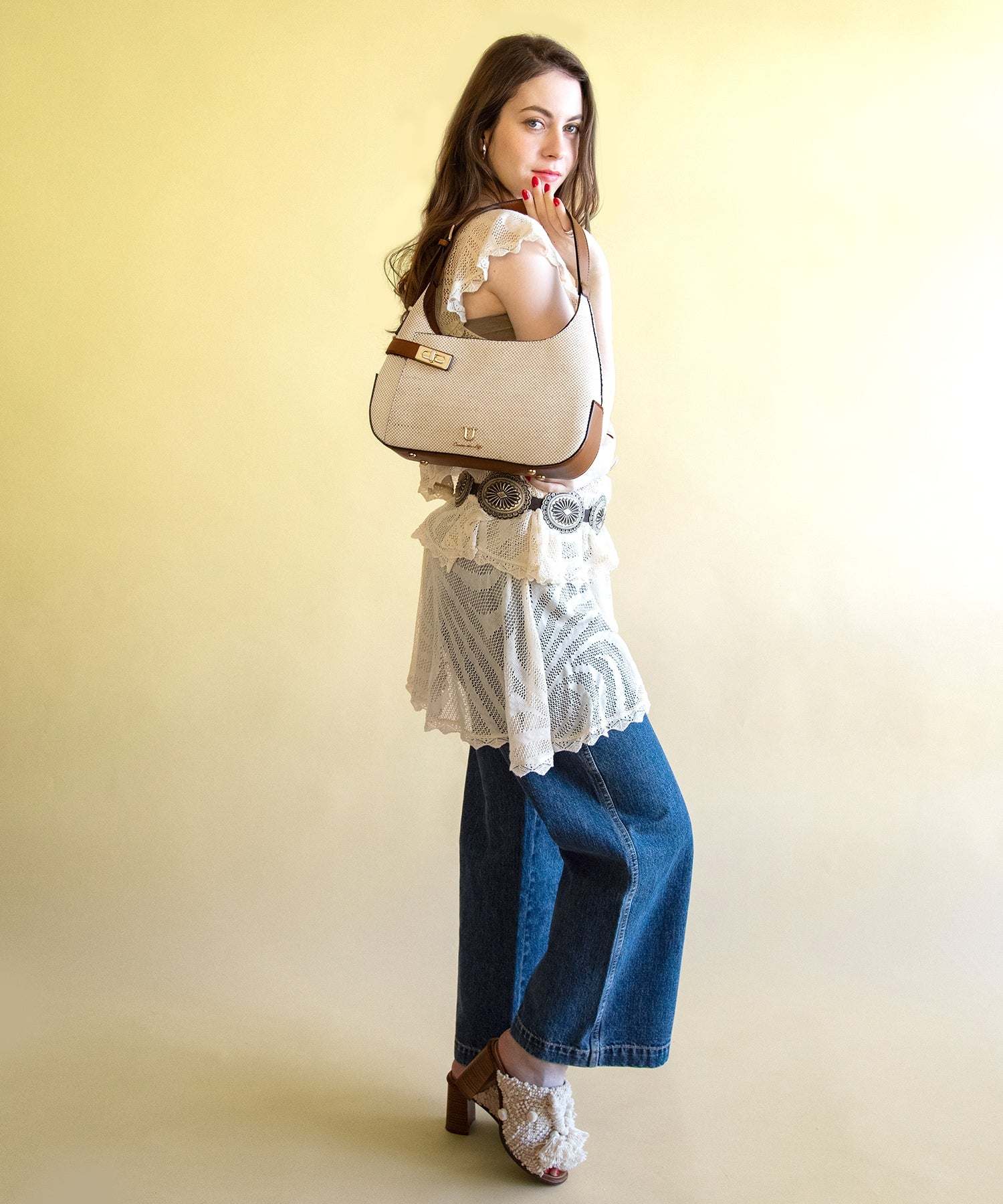 ユー U Plie【プリエ】キャンバスコンビワンハンドルバッグ