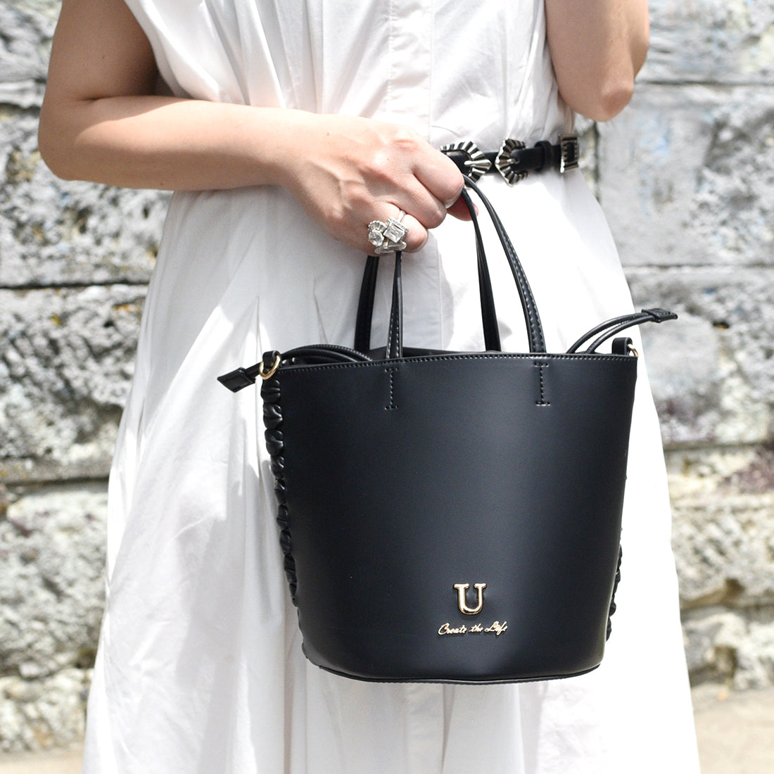 U point sac【Poin Sac】Bucket Shoulder Bag