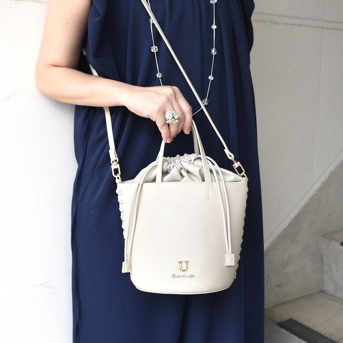 U point sac【Poin Sac】Bucket Shoulder Bag