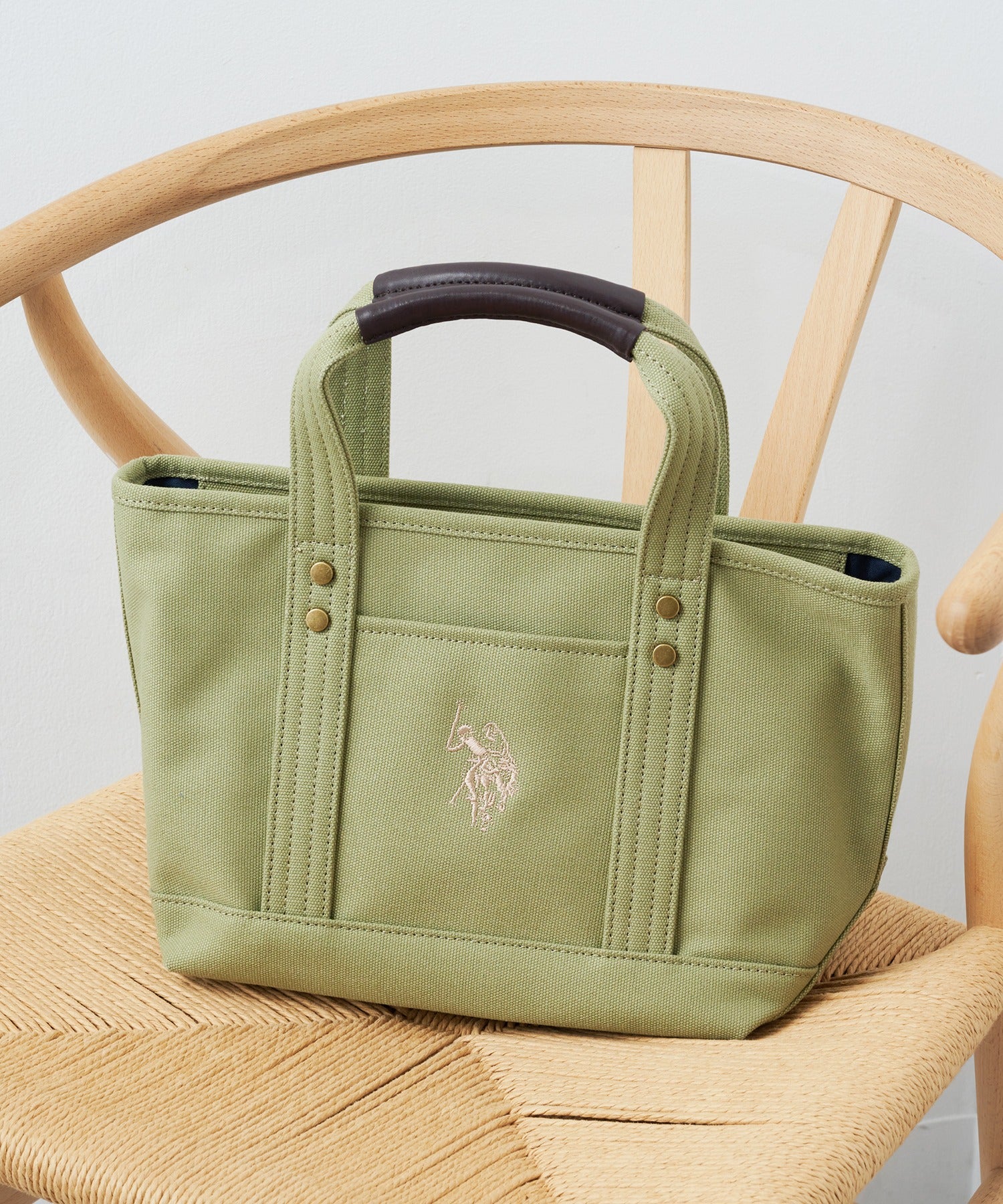 ユーエスポロアッスン U.S. POLO ASSN. キャンバストートS トートバッグ USPA1862 （ライトグリーン） ライトグリーン