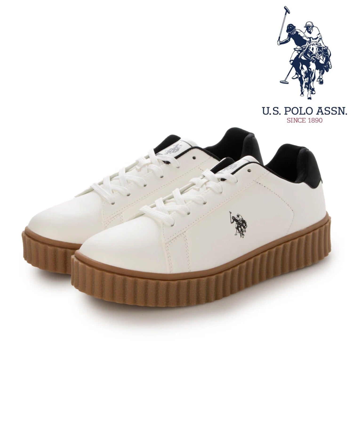ユーエスポロアッスン U.S. POLO ASSN. ワンポイント スニーカー ポロ ユーエスポロ アッスン PL00811 （ホワイト） ホワイト