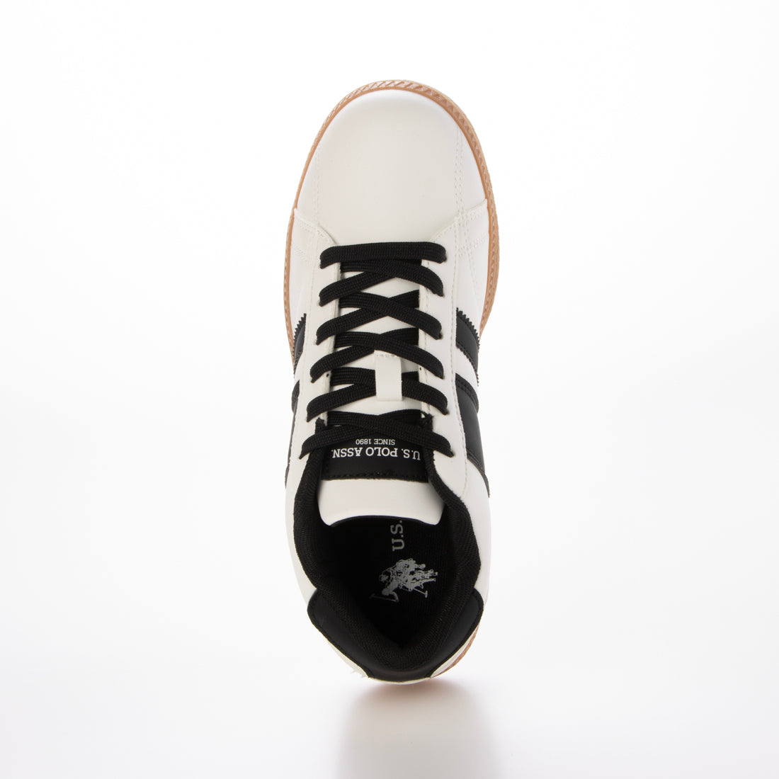 ユーエスポロアッスン U.S. POLO ASSN. ボリュームソール ワンポイント 配色ライン スニーカー （ホワイト） ホワイト