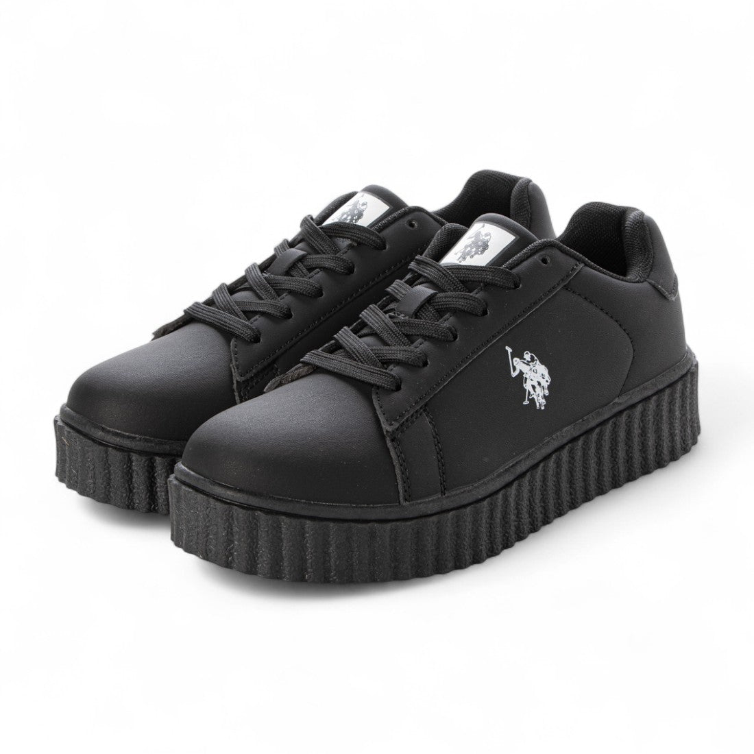 ユーエスポロアッスン U.S. POLO ASSN. ボリュームソール ワンポイント スニーカー （ブラック） ブラック