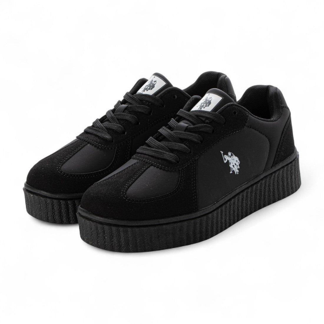 ユーエスポロアッスン U.S. POLO ASSN. ボリュームソール ワンポイント スニーカー （ブラック系1） ブラック系1