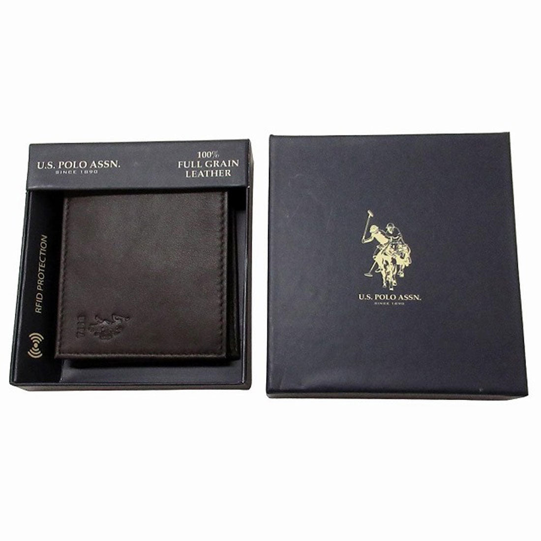 ユーエスポロアッスン U.S. POLO ASSN. U.S. POLO ASSN. ユーエスポロアッスン サイフ メンズ レザー 二つ折り財布 BOX付き 27A274AA BRON （ブラウン） ブラウン