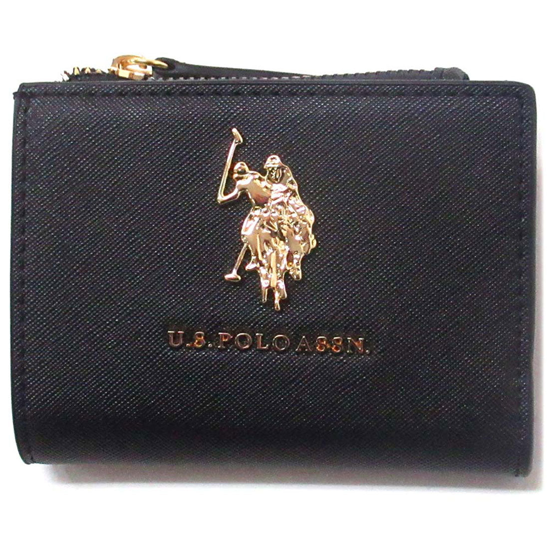ユーエスポロアッスン U.S. POLO ASSN. U.S. POLO ASSN. ユーエスポロアッスン ミニ財布 コンパクトウォレット  ロゴ ブラック 27A351AA BLCK （ブラック） ブラック