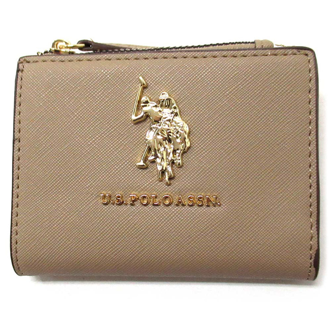 ユーエスポロアッスン U.S. POLO ASSN. U.S. POLO ASSN. ユーエスポロアッスン ミニ財布 コンパクトウォレット  ロゴ ブラック （TANN(ベージュ)） TANN(ベージュ)