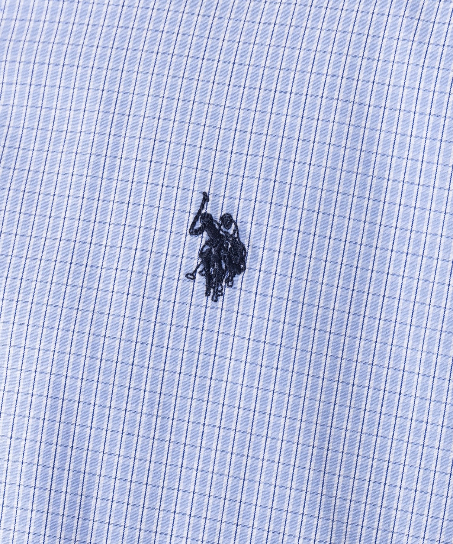 ユーエスポロアッスン U.S. POLO ASSN. ワンポイントロゴ ポニー刺繍 レギュラーカラーロングシャツ REGULAR COLLAR LONG SLEEVE SHIRT （ライトブルー） ライトブルー