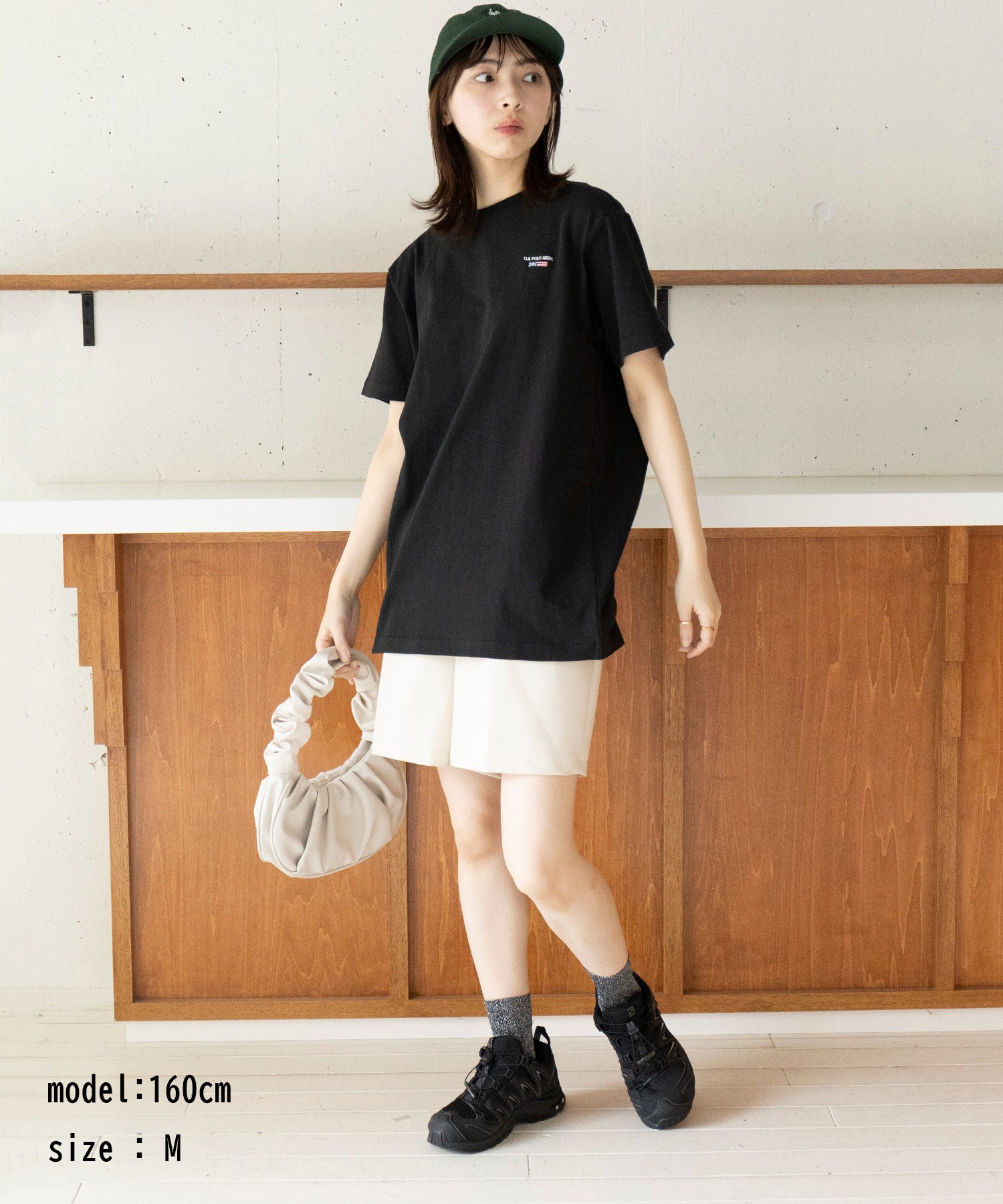 ユーエスポロアッスン U.S. POLO ASSN. ◎SETUP7別注◎ワンポイント フラッグ 刺繍 Tシャツ ユニセックス カットソー 半袖 ホワイト