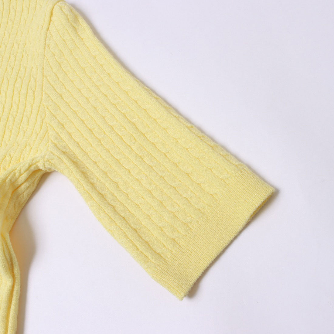 ユーエスポロアッスン U.S. POLO ASSN. ワンポイント刺繍 クルーネックケーブルニット （サックスブルー） サックスブルー